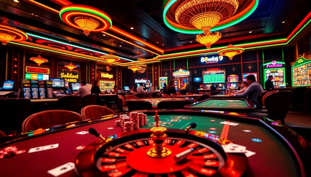 Experience the excitement at 98win9's online casino with vibrant games and engaging players.