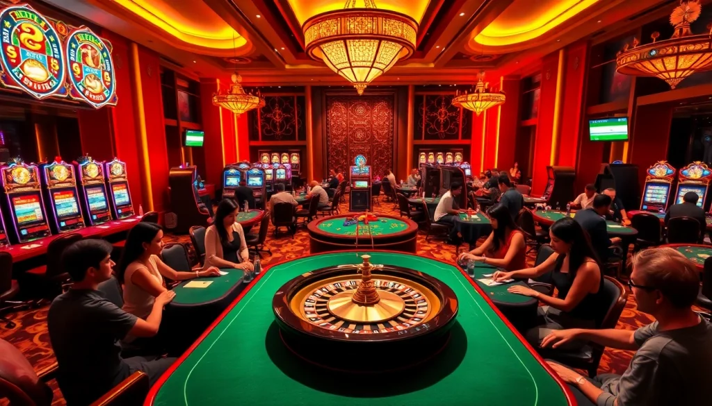 Experience the thrill of gambling with Nhà cái TV88's exciting casino games, featuring vibrant slot machines and poker tables.